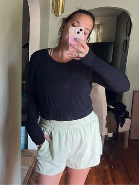 aerie Offline Crewneck Cropped Long Sleeve